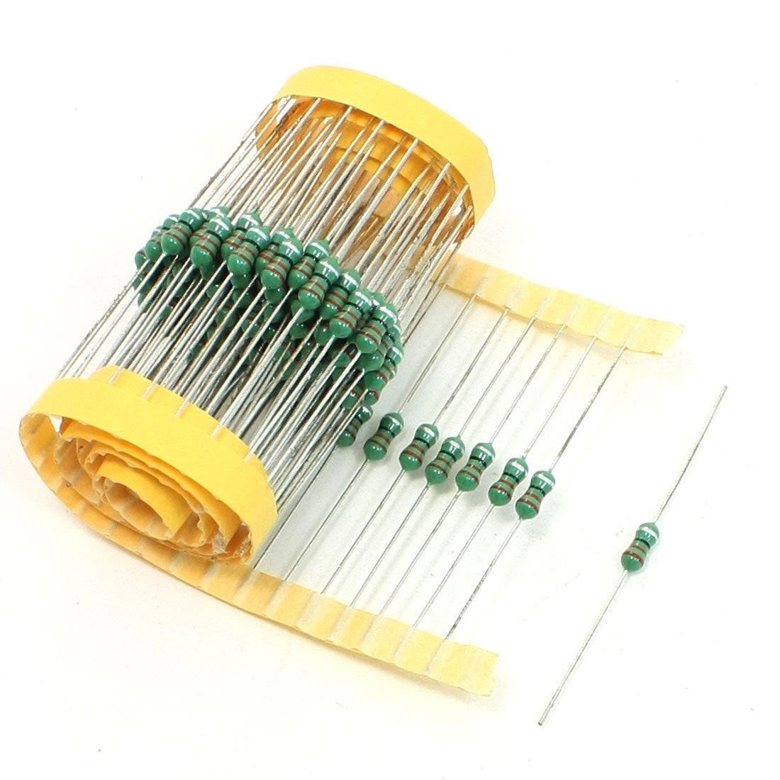 100 Pcs Coating Epoxy Resin Axial Leads Fixed Inductors 20uH 1/2W