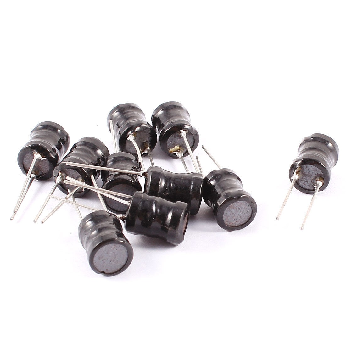 10 Pcs 330UH 8mm x 10mm UL-polyolefin Metal Magnetic Core Radial Leaded Inductor