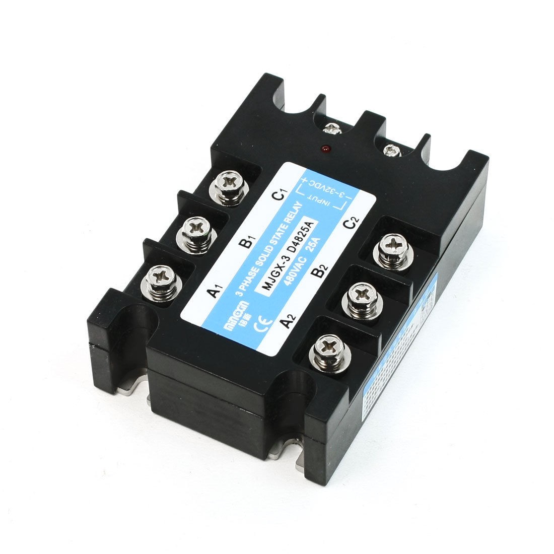 Black Retangle 3 Phase MJGX-3 D4825A Input 3-32DC Solid State Relay