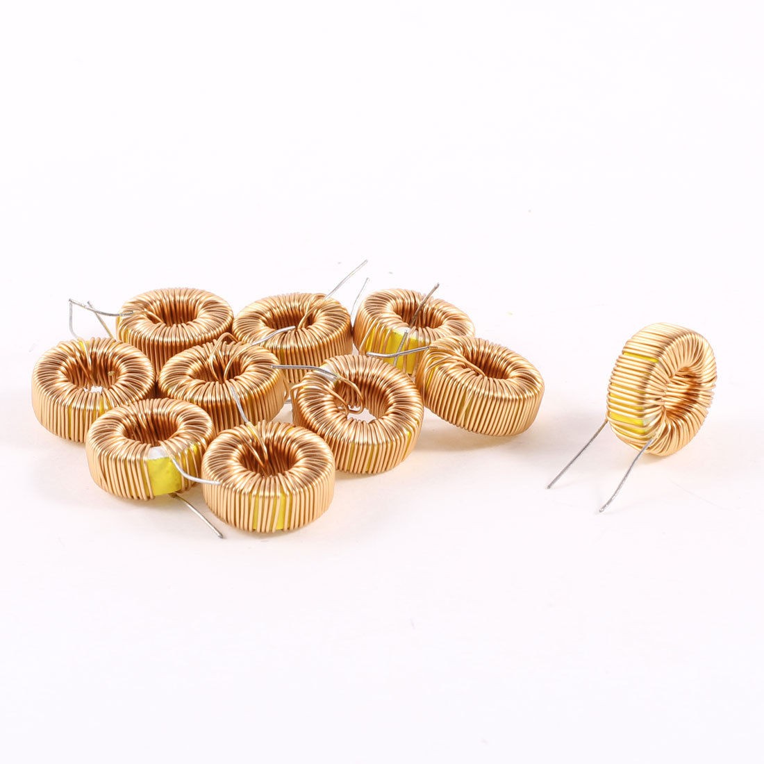 10 Pcs Toroid Core Inductor Wire Wind Wound 220uH 31mOhm 0.5A Coil