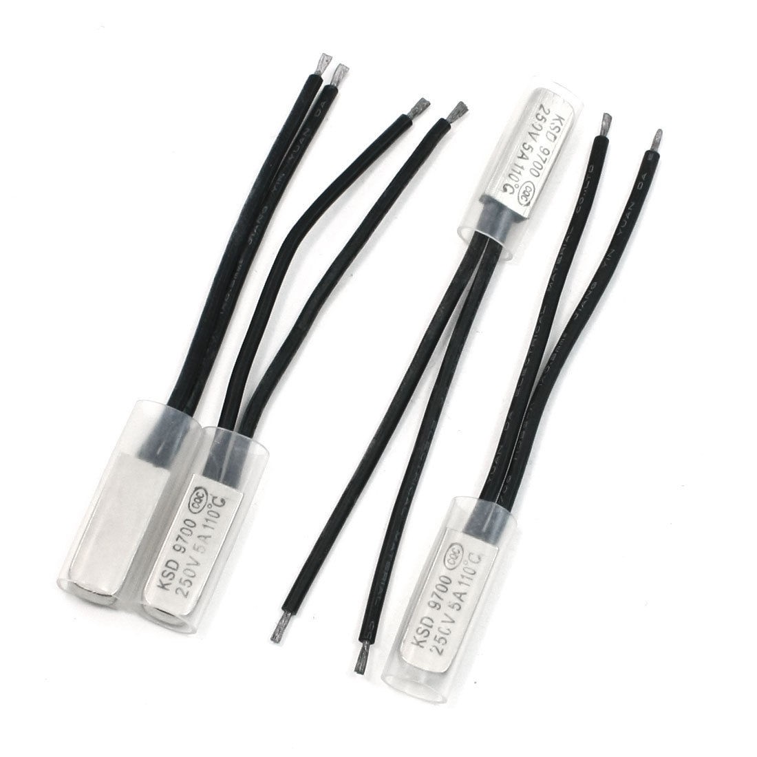 4 Pcs 110C Bimetal Temperature Controller Thermal Protector N/C 250V 5A
