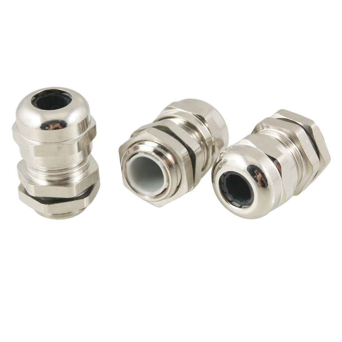 Stainless Steel M12 3.0-6.5mmm Waterproof Connector Cable Gland 3 Pcs