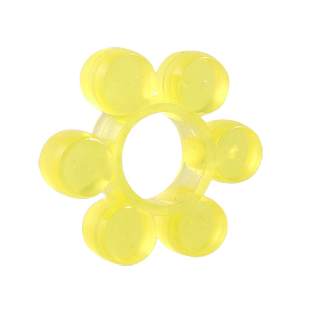 Yellow 6 Round Petals PU Coupler Damper Shock Absorber