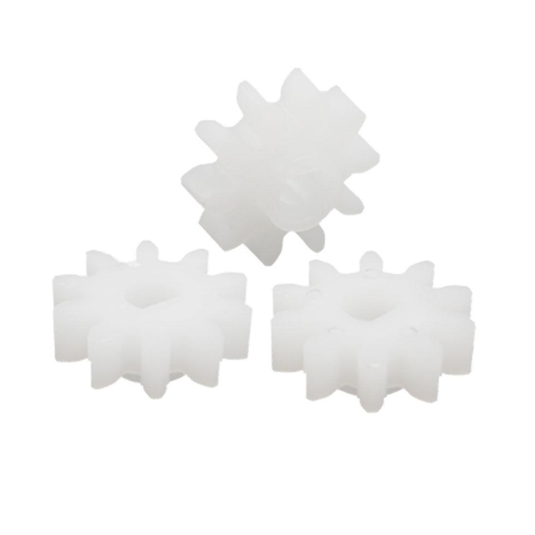 3Pcs 10 x 33.7 x 14mm PCB Propene Polymer Spur Gear Wht