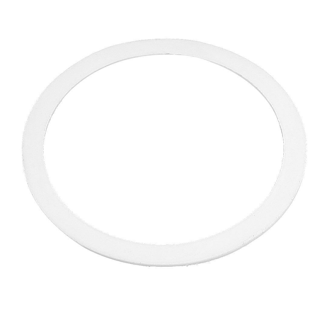 80mm x 95mm x 2mm Flat PTFE Gasket Washer Replacement White