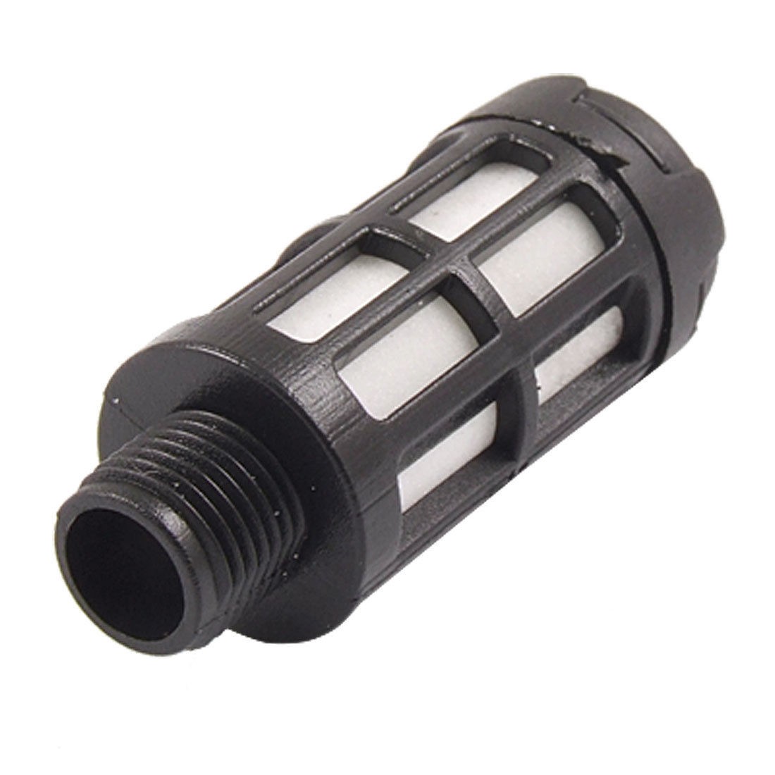 9/25" Male Thread PLastic Pneumatic Silencer Muffler Black