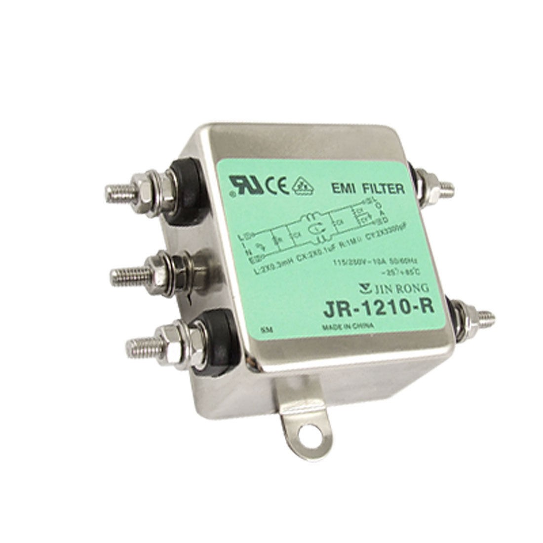 10A Rated Current AC 115/250V EMI Filter JR-1210-R