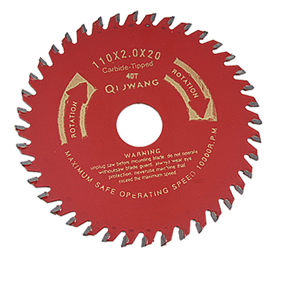 Circular 40T 110mm Dia Red Saw Blade for Wood Cutting