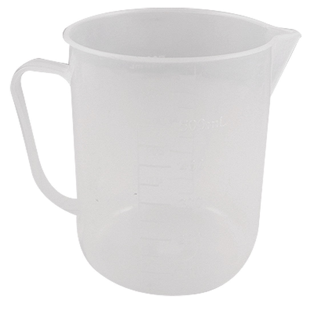 500ml Capacity Handle Design Transparent Plastic Measuring Cup Beaker