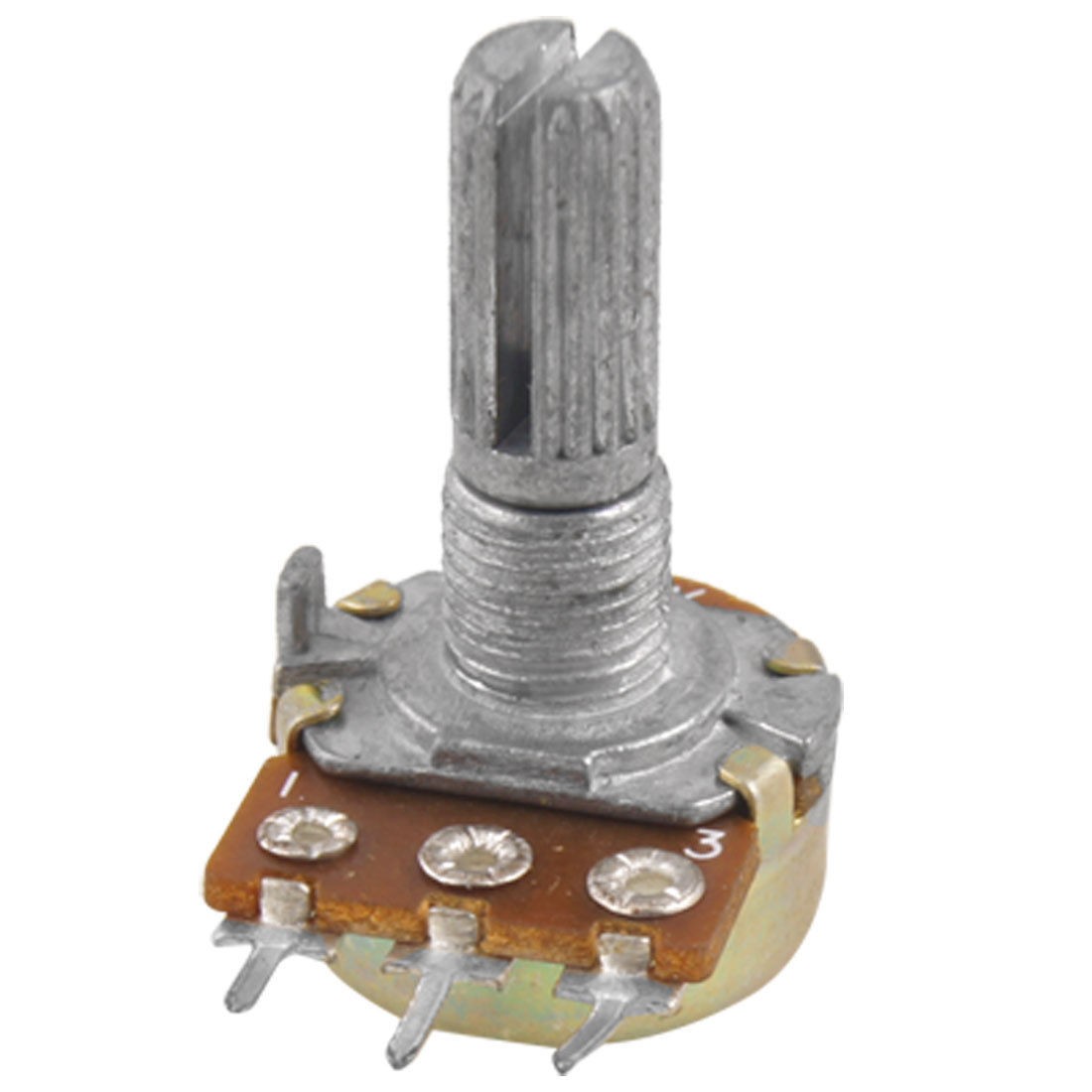 100K Ohm B100K Single Linear Knurled Shaft Taper Potentiometer