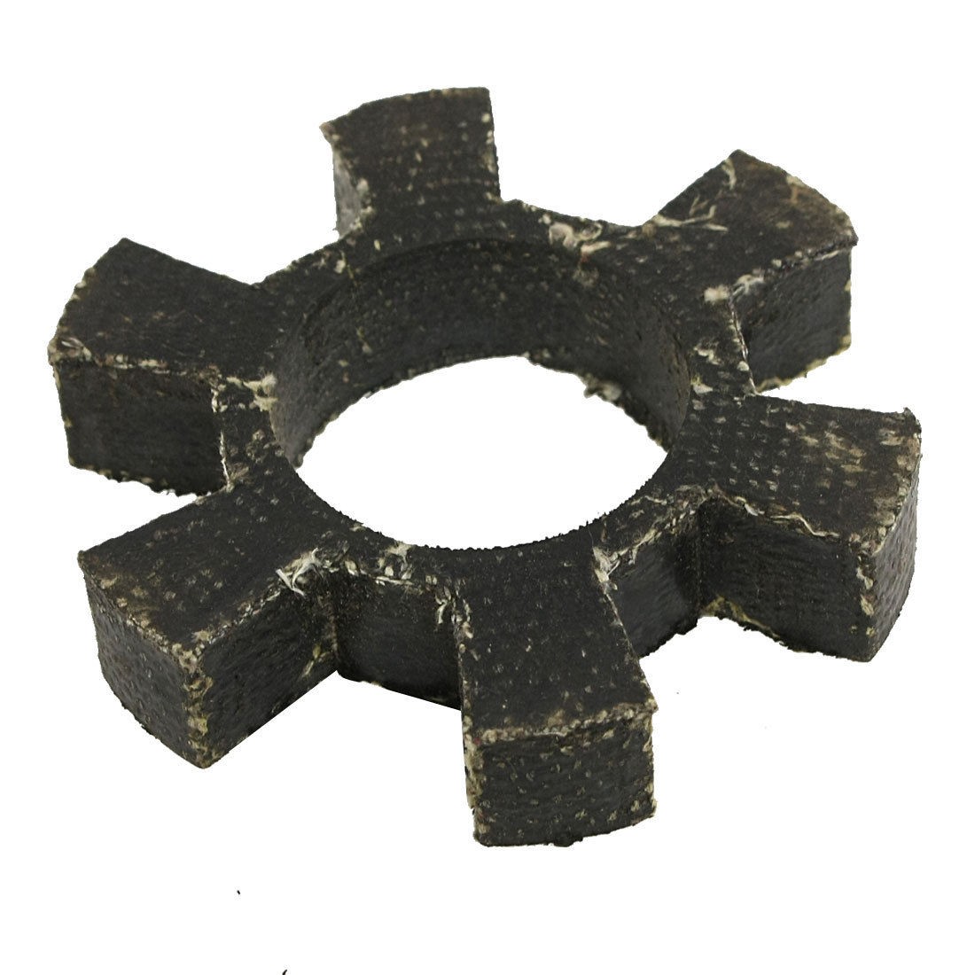 Black 46mm 1 4/5" 6 Petal Rubber Fabric Elastic Damper Coupling Insert Spider