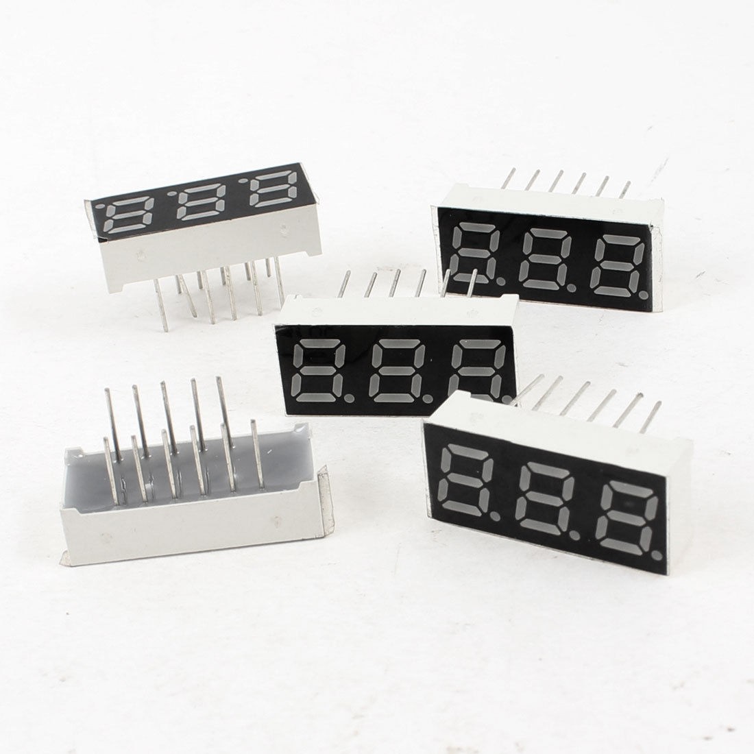 5 Pcs Common Anode 12 Pin 3 Bit 7 Segment 0.28" Red LED Display Digital Tube