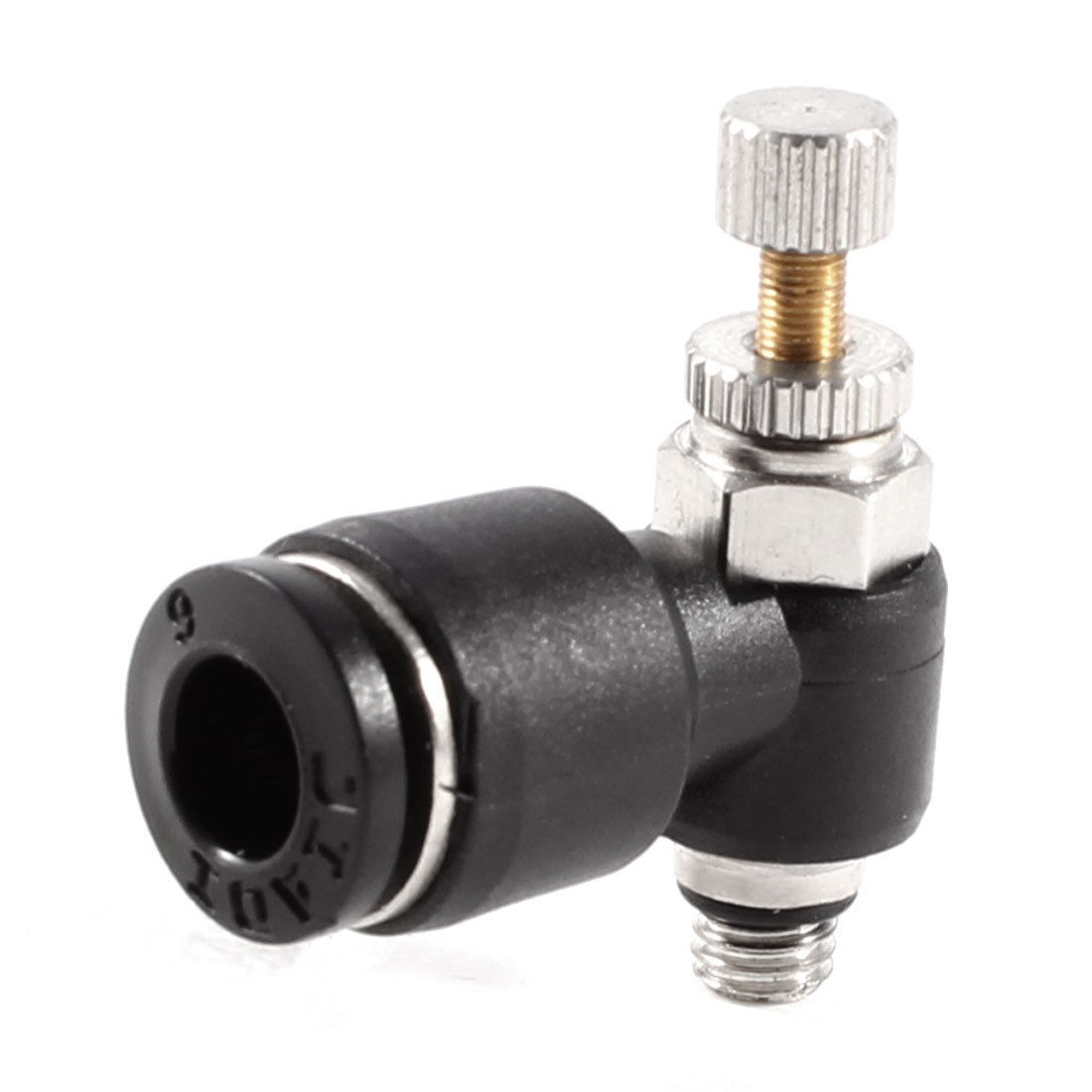 5mm M5 Male Thread 6mm Tube Push In Fitting Speed Flow Controller Air Valve