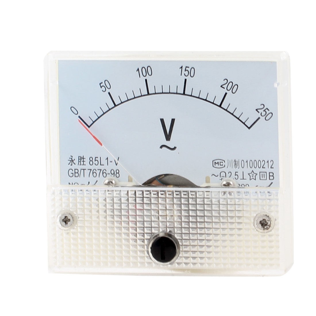Plastic Shell Analog AC 0-250V Scale Range Voltage Meter Panel