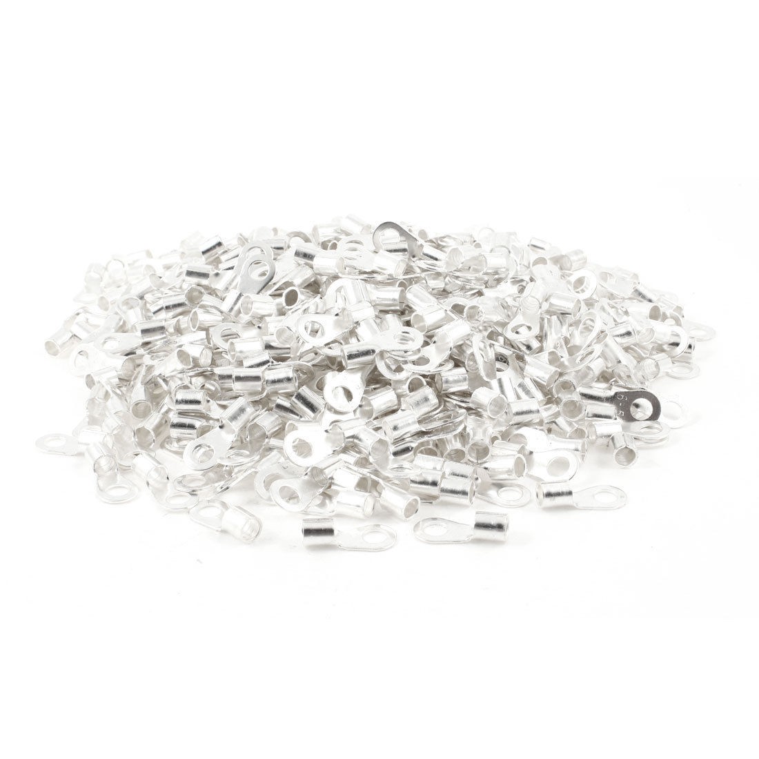 1000pcs 5mm Stud Copper Connector Non-insulated Ring Terminal 1.5-5 AWG