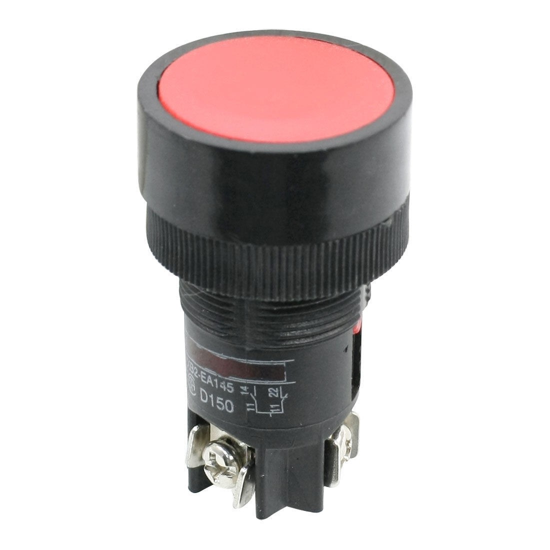 21mm Thread Mounted SPDT 3P Momentary Red Pushbutton Switch 600VAC 10A XB2-EA145