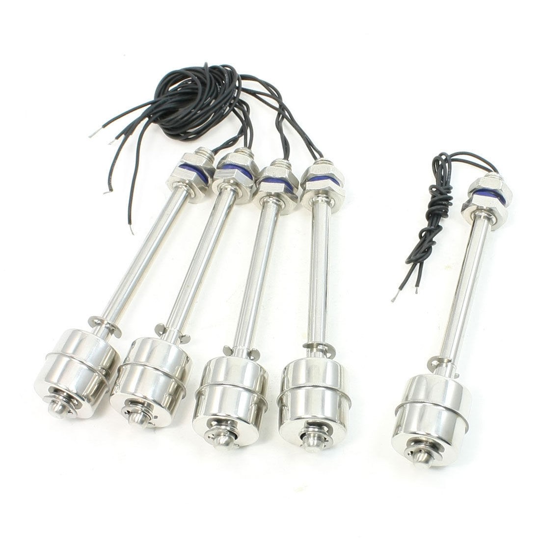 ZS12010 10mm Dia Thread 120mm Long Water Level Float Sensor Switch x 5
