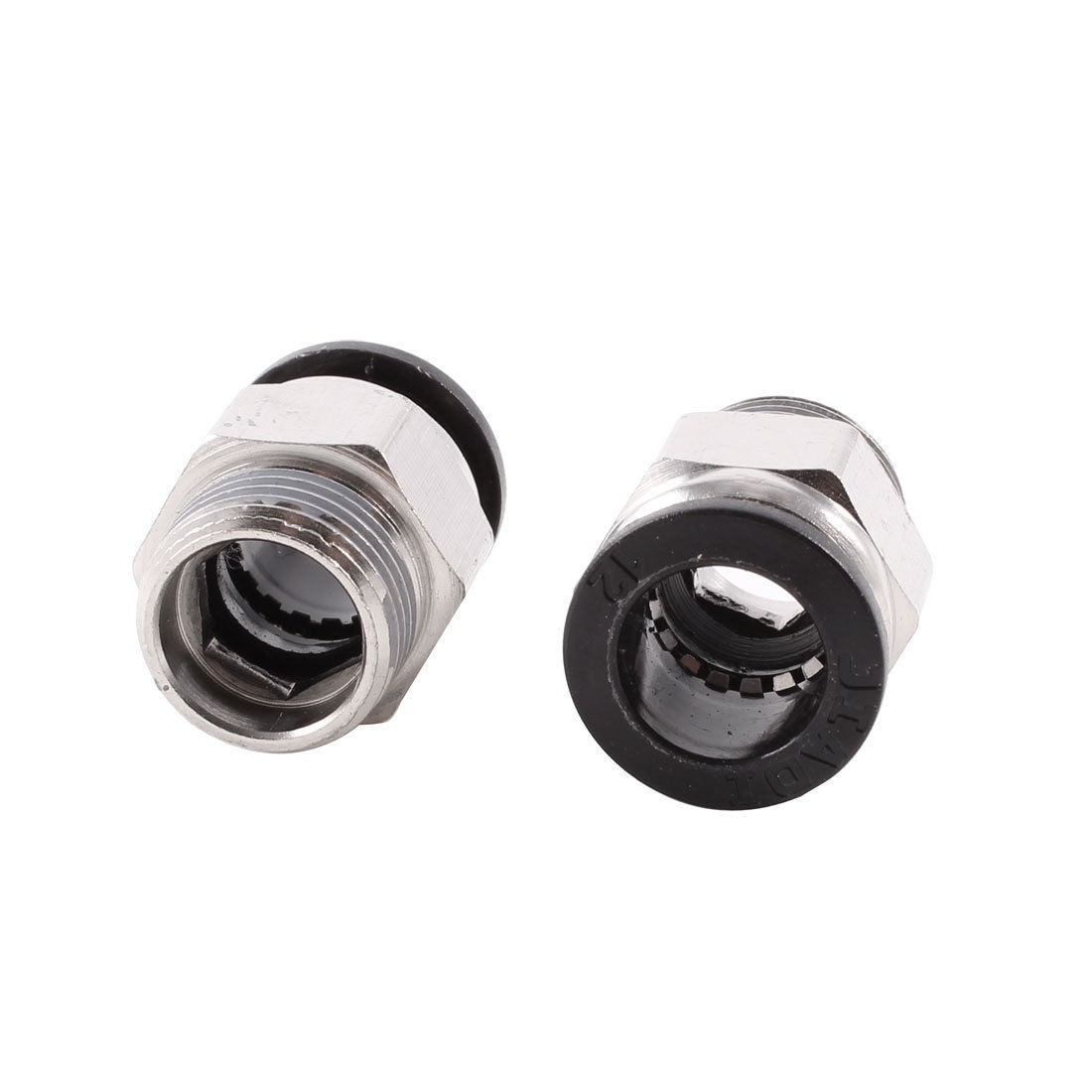 2 Pcs 3 8" PT OD Tubing 12mm Push in Joint Pneumatic Connector Quick Fitting
