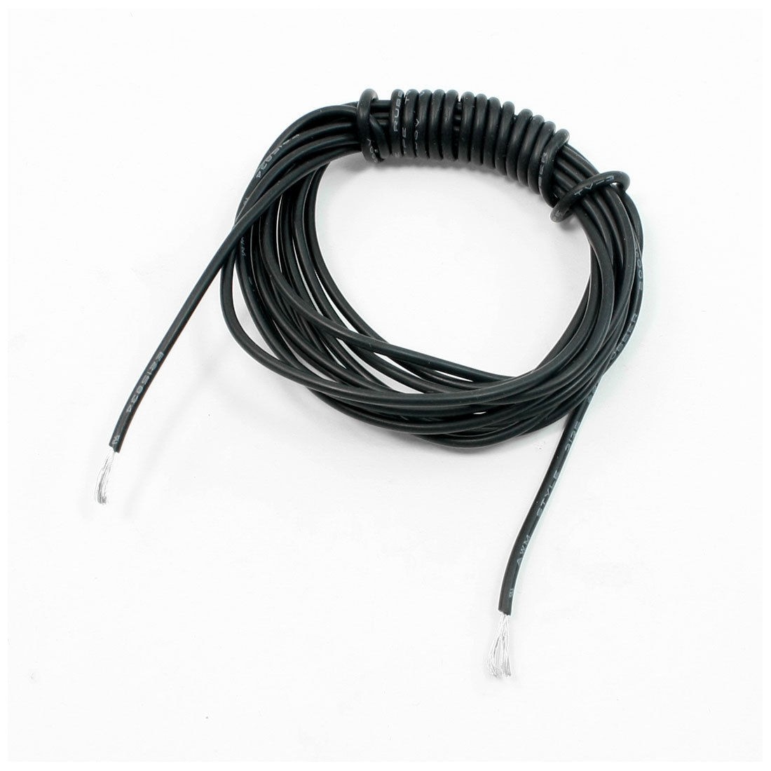 Black Model 22AWG Outer Dia 2.26mm Silicone Resin Cable 200cm