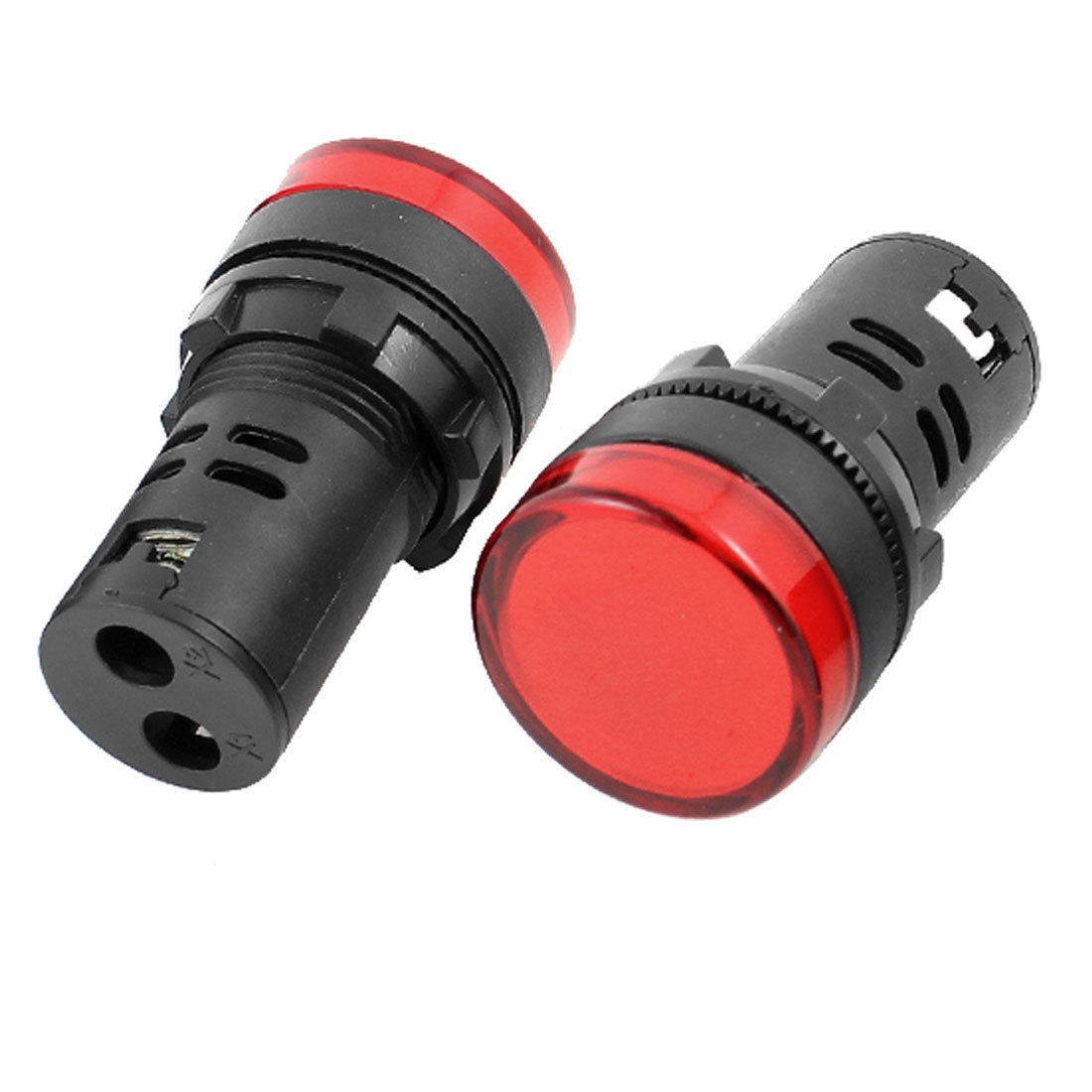 AC 380V 20mA 27mm Dia Red LED Signal Indicator Light Lamp AD16-22D/S32 2 Pcs