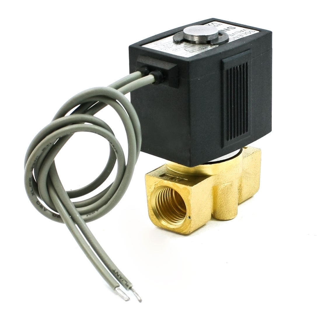 Industrial DC 24V 320mA 7 6W 0 5" Thread Dia 2 Port Solenoid Valve