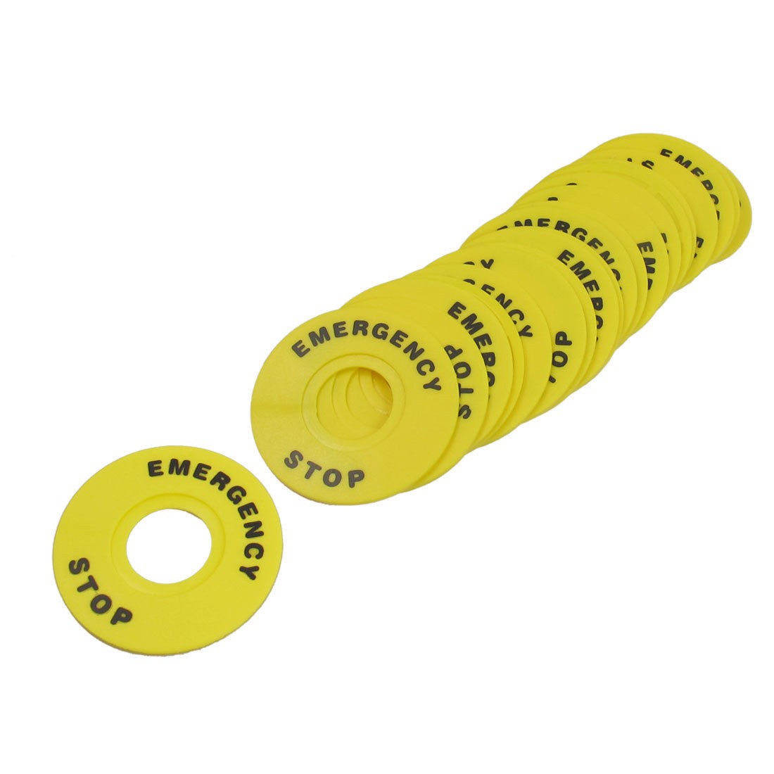 10 Pairs 22mm Inner Dia Emergency Stop Ring for Pushbutton Switch Replacement