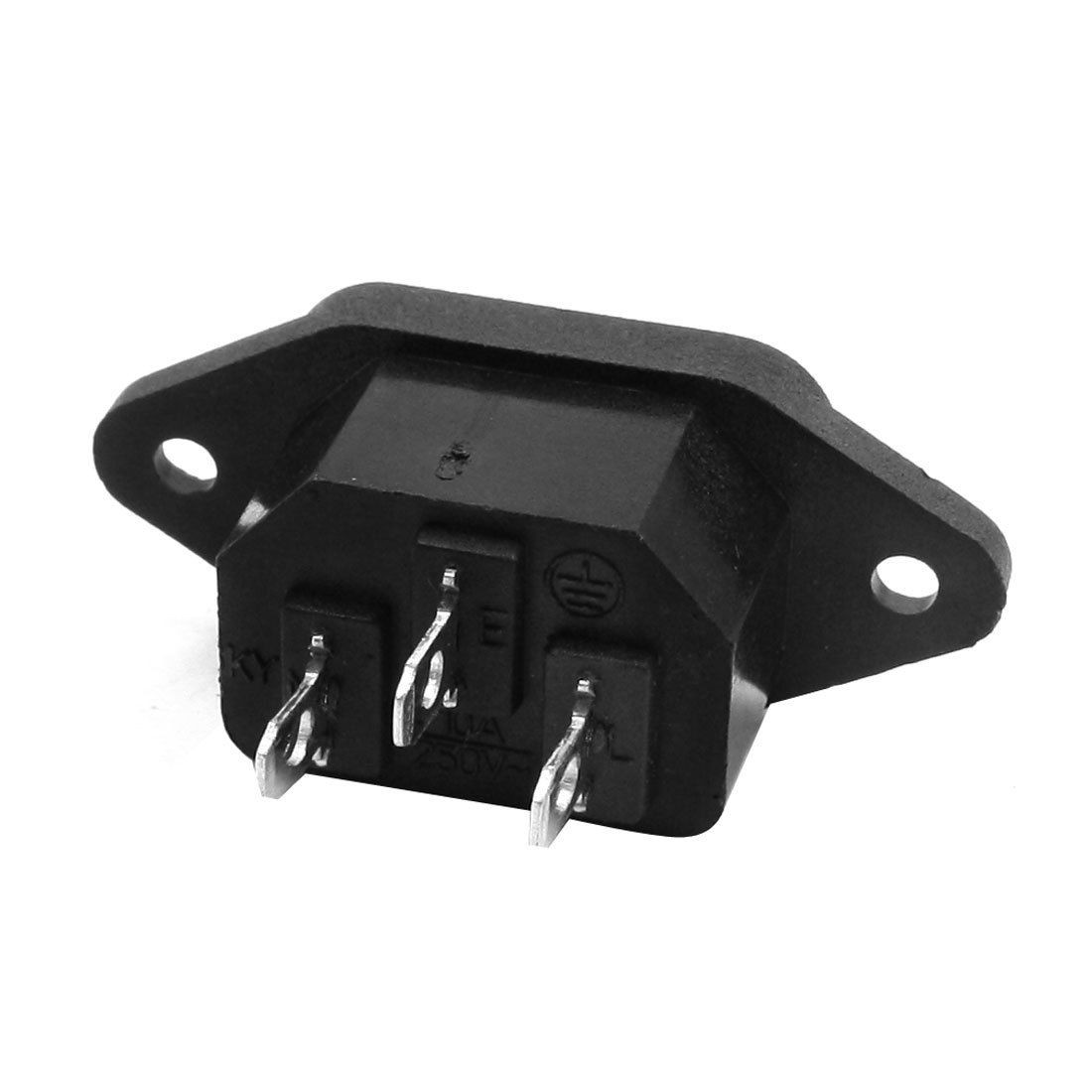10A 250VAC 3 Terminals C14 Inlet Male Power Plug