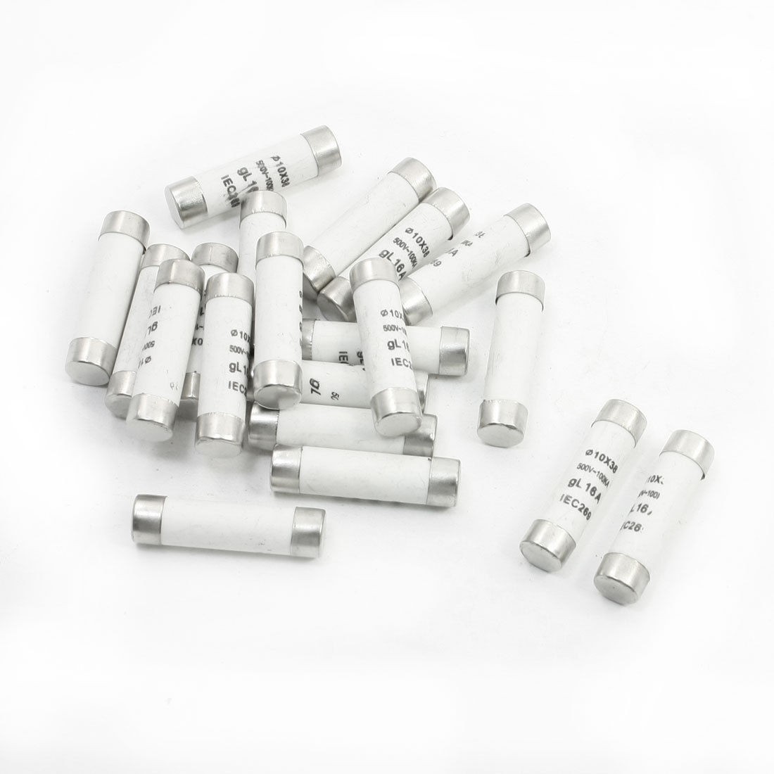 20pcs 10mmx38mm Quick Fast Blow Ceramic Fuse Links 16A 500VAC R015