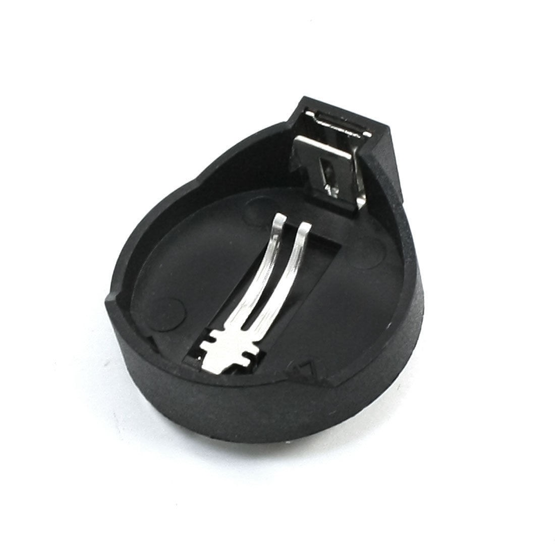 Black Plastic Button Coin Cell Battery Sockets Organizer for CR2032