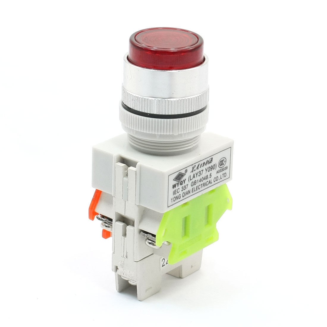 DPST 1NO 1NC Momentary Action Red Indicator Push Button Switch 660V 10A