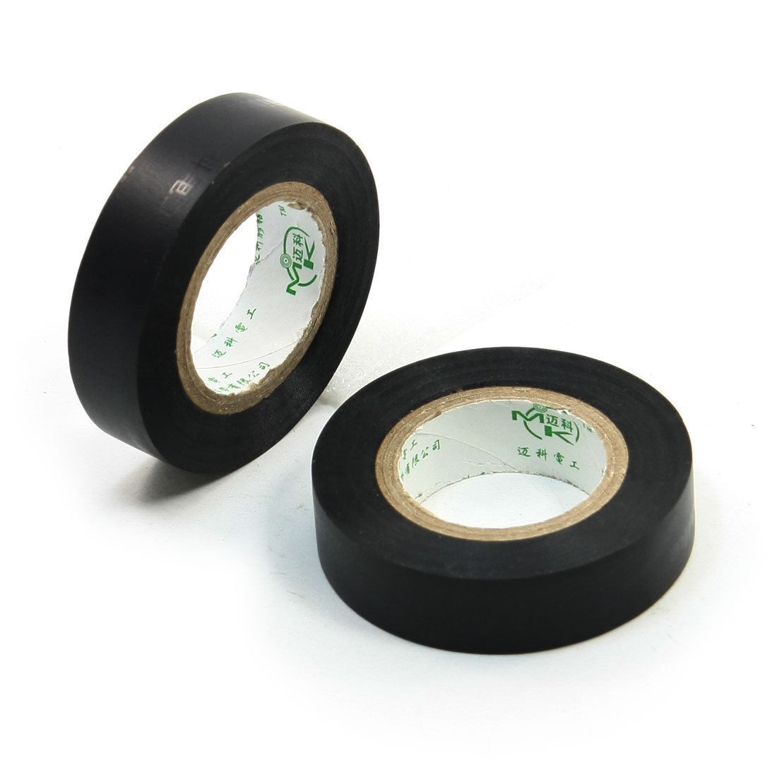 12M Long 17mm Wide PVC Electrical Wire Insulating Tape Roll Black 2PCS