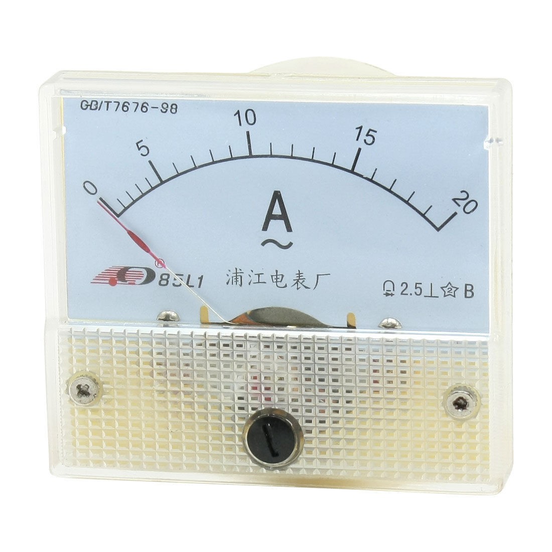 Plastic Shell AC 0-20A Square Shape Analogue Ampere Panel Meter 85L1
