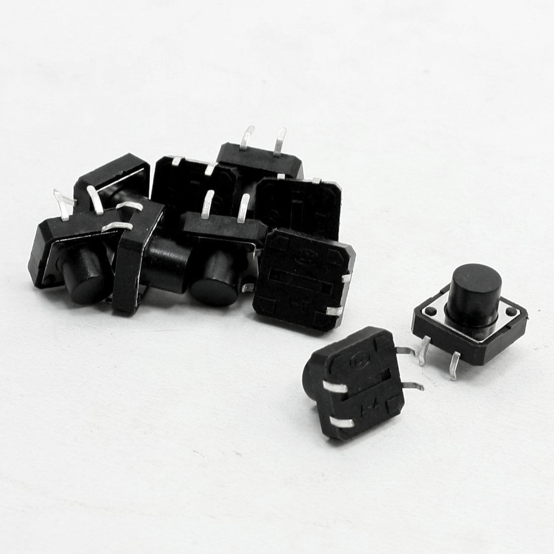 10 Pcs 0.47" x 0.47" x 0.35" 4 Pin DIP PCB Momentary Type Tact Switch