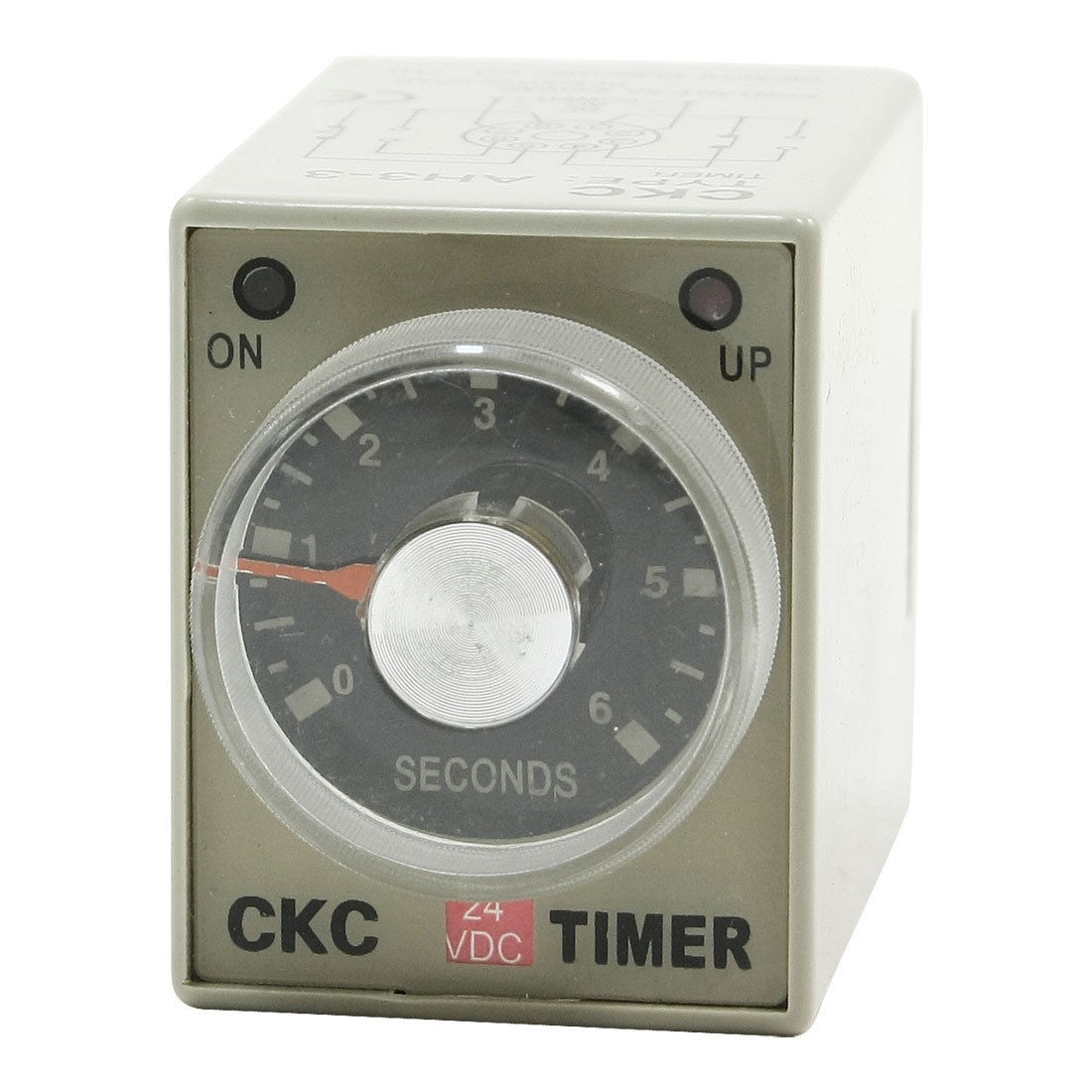 Panel Mounted DPDT 8Pin 6Seconds Timer Power on Time Relay 24VDC AH3-3