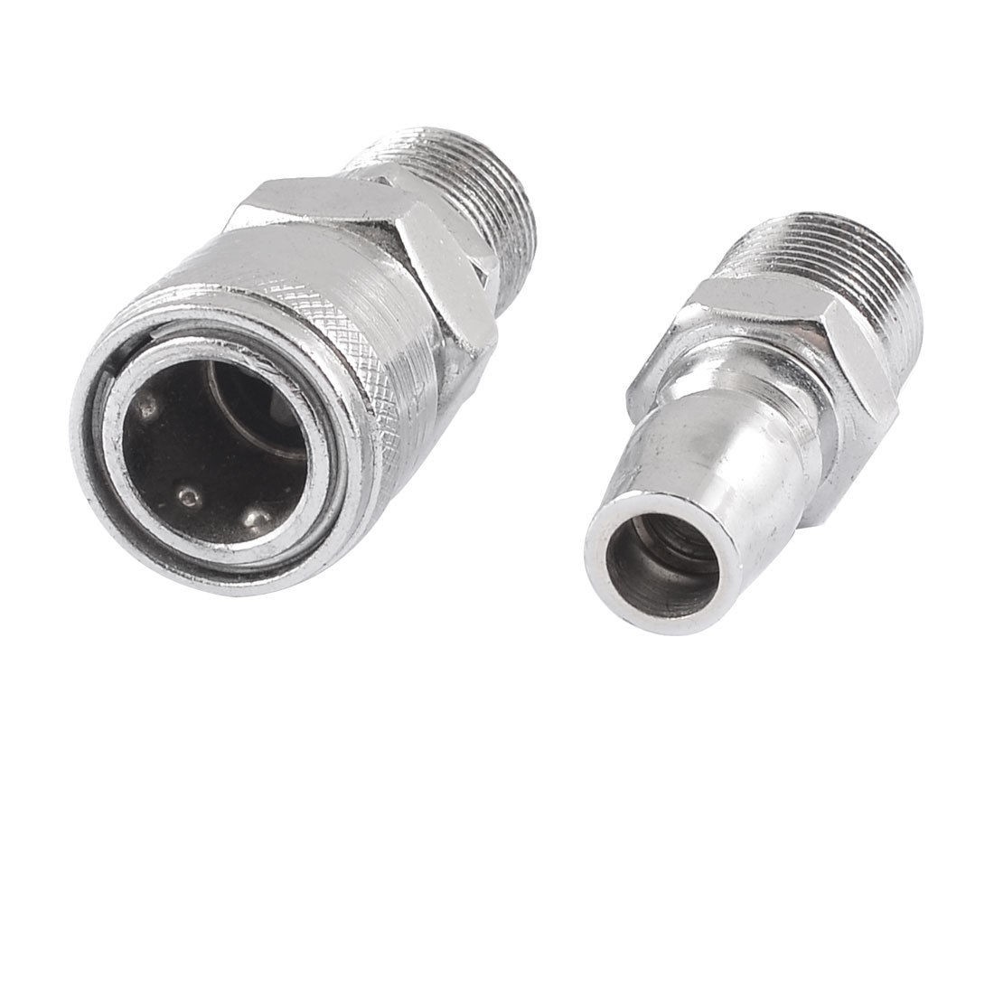 Straight 3 8" PT Male Thread Air Quick Coupler Adapter Connector Fitting