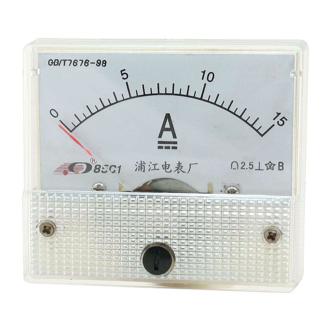 85C1 Model Dial Panel Analog Ampere Meter DC 0-15A 75mV