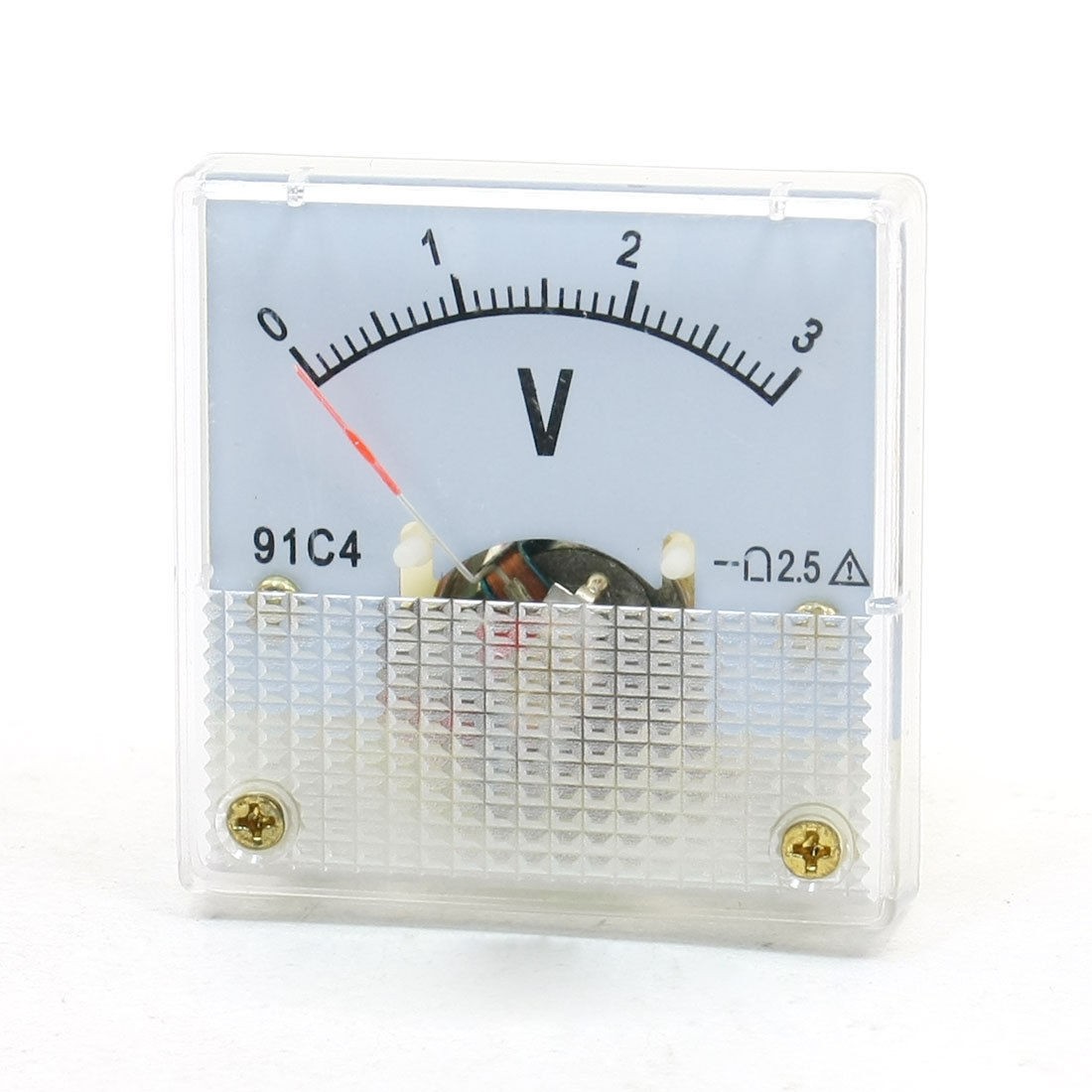 Square Plastic Clear Face DC 0-3V Voltage Panel Meter 91C4