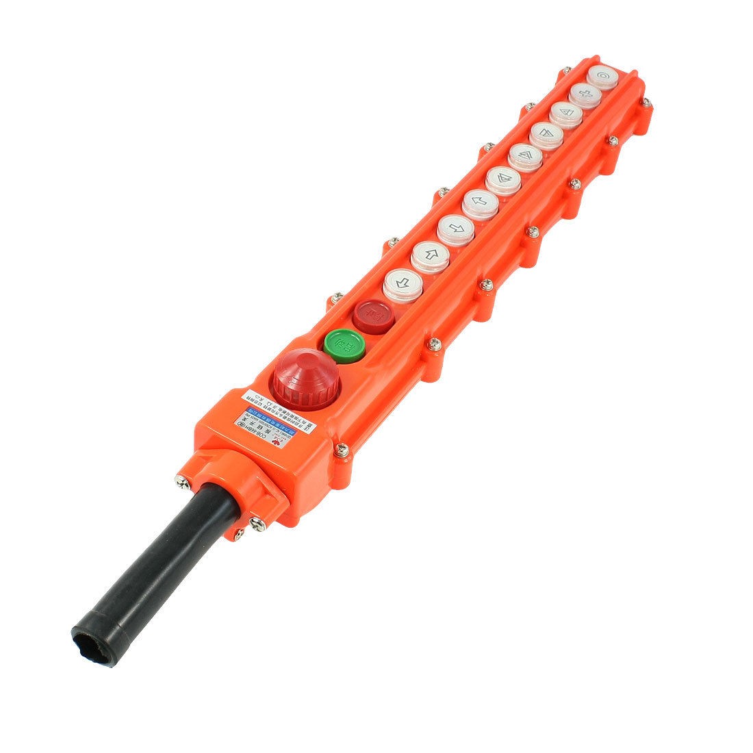 Rain Proof Crane Hoist 10 Way Push Button Switch Control Station Up Down COB66BH