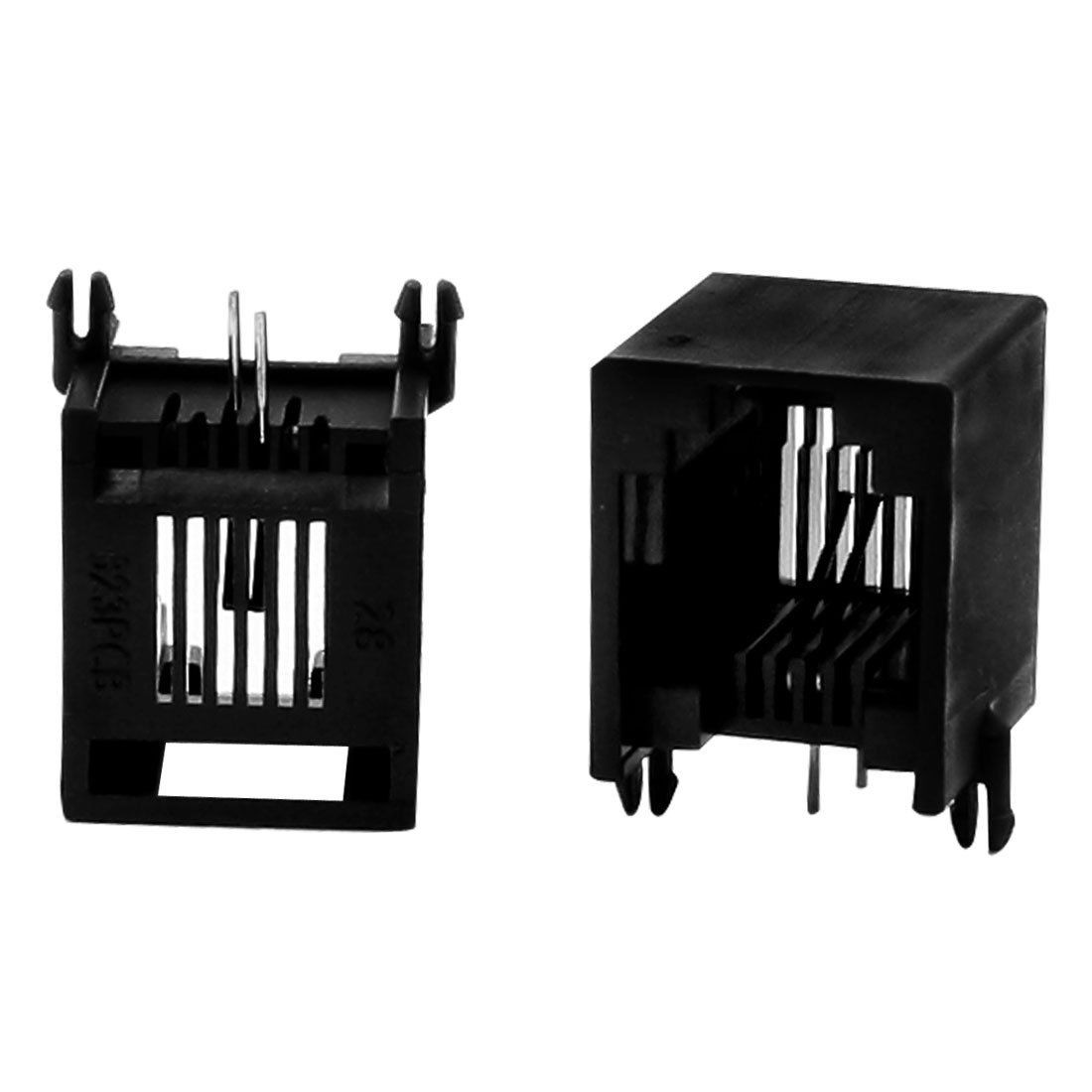 19 Pcs RJ11 6P2C Telephone Jack Horizontal PCB Mounting Connector