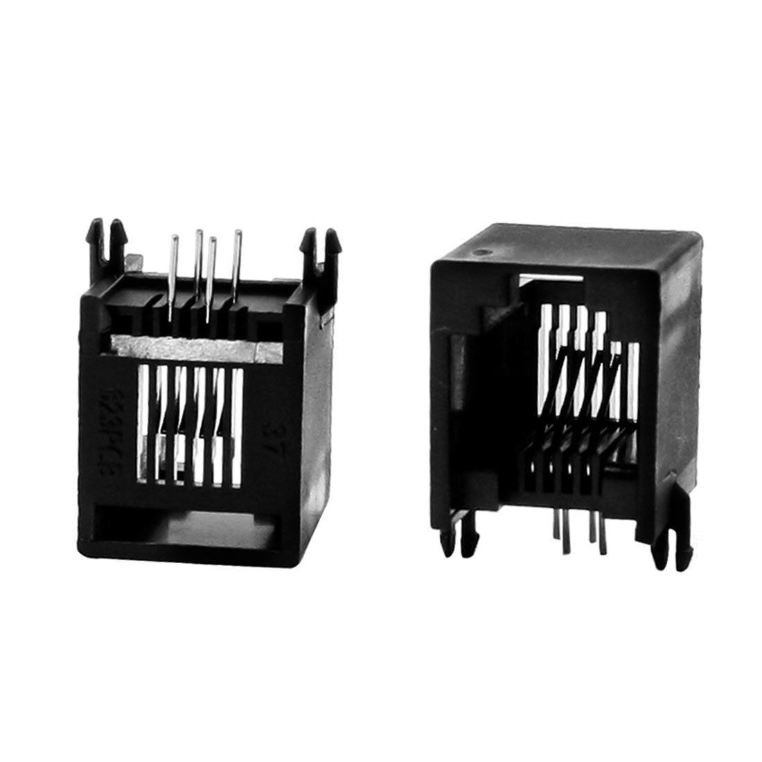 15 Pcs RJ11 6P4C 4Pin Modular Network PCB Jacks Ports Sockets 13 x 12 x 14mm