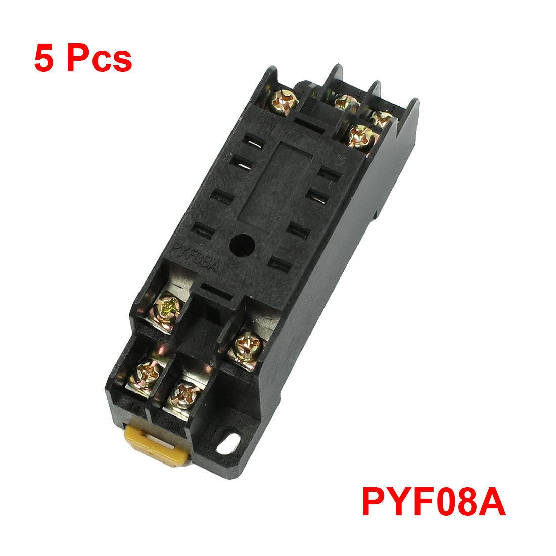 5pcs 8 Pin Plug 3mm Din Rail Power Relay Socket Base Holder PYF08A for HH52P