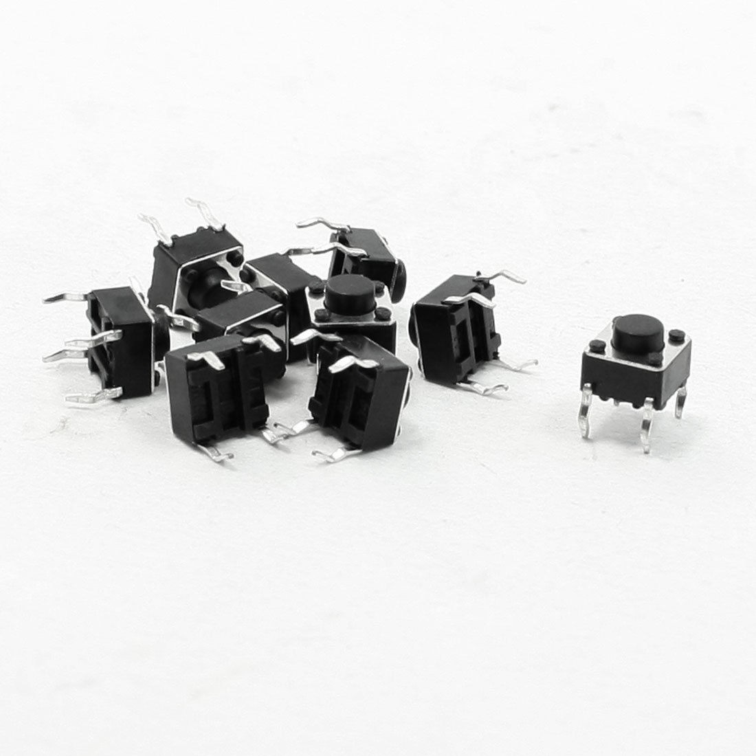 10 Pcs 6x6x5mm 4 Pins DIP Through Hole Momentary Tactile Tact Push Button Switch