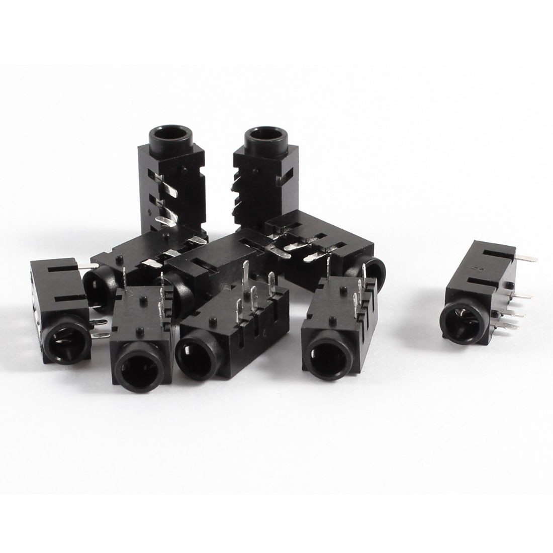 10 Pcs PCB Mount 4 Pin Terminals Female 3.5mm Audio Socket New