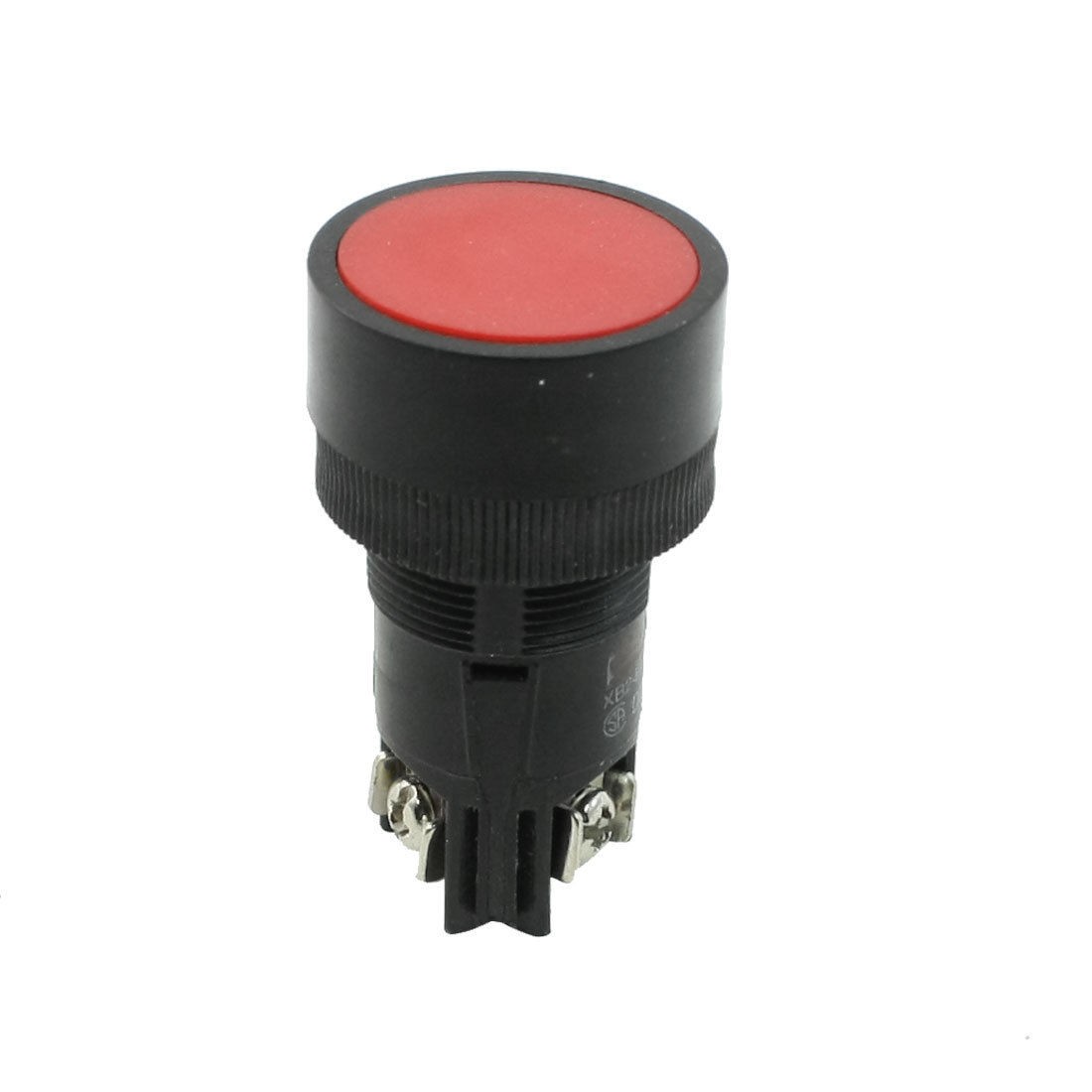 220-250V Volts 3A Red Flat Top 2 Terminals Momentary SPST Push Button Switch
