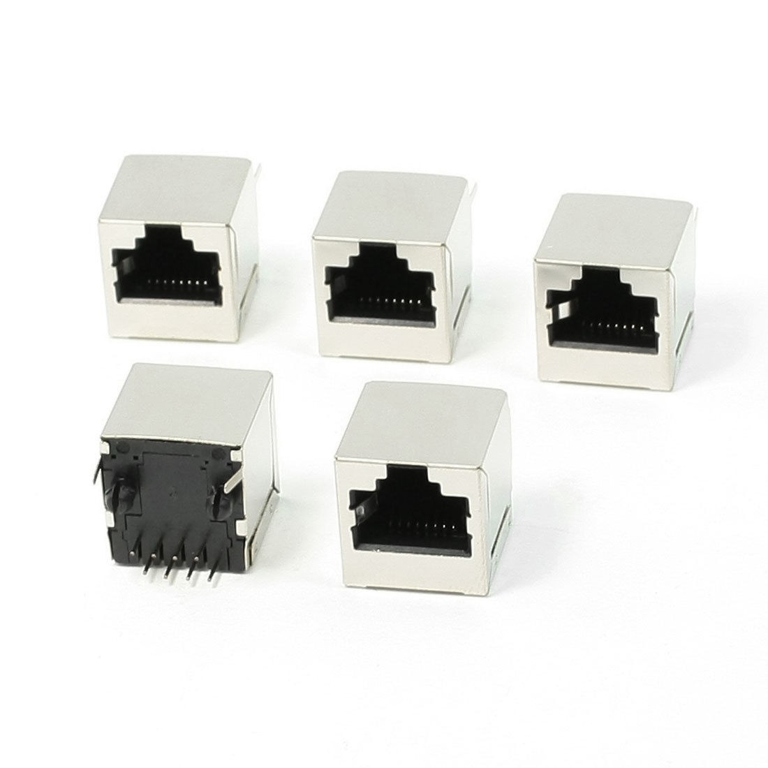 5 Pcs 8 Pin RJ45 Jack Vertical Port 16 x 15.5 x 16mm for Ethernet