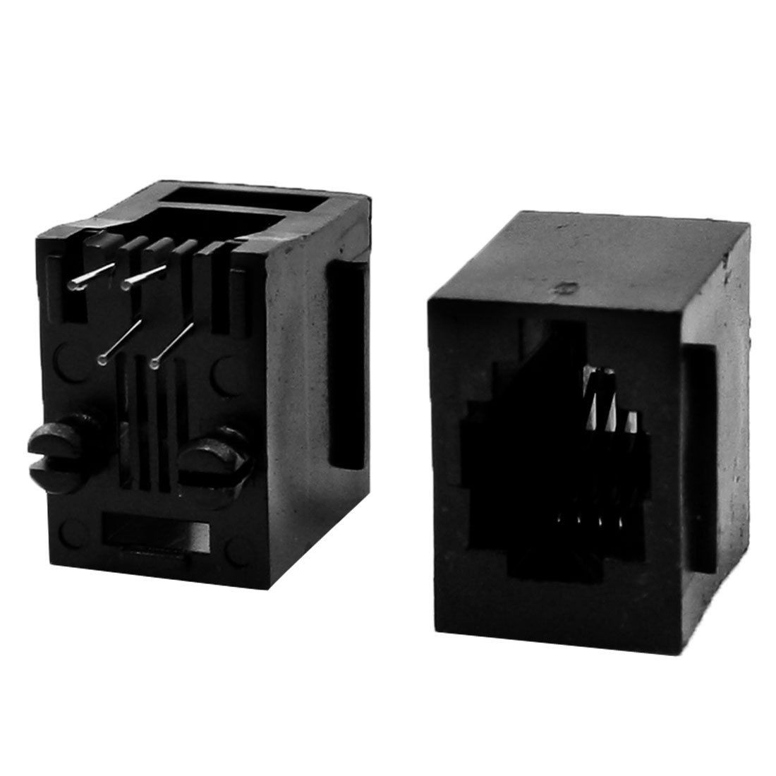 20Pcs RJ9 RJ10 RJ22 4P4C Handset Wire Socket Vert PCB Jack 15 x 11 x 15mm