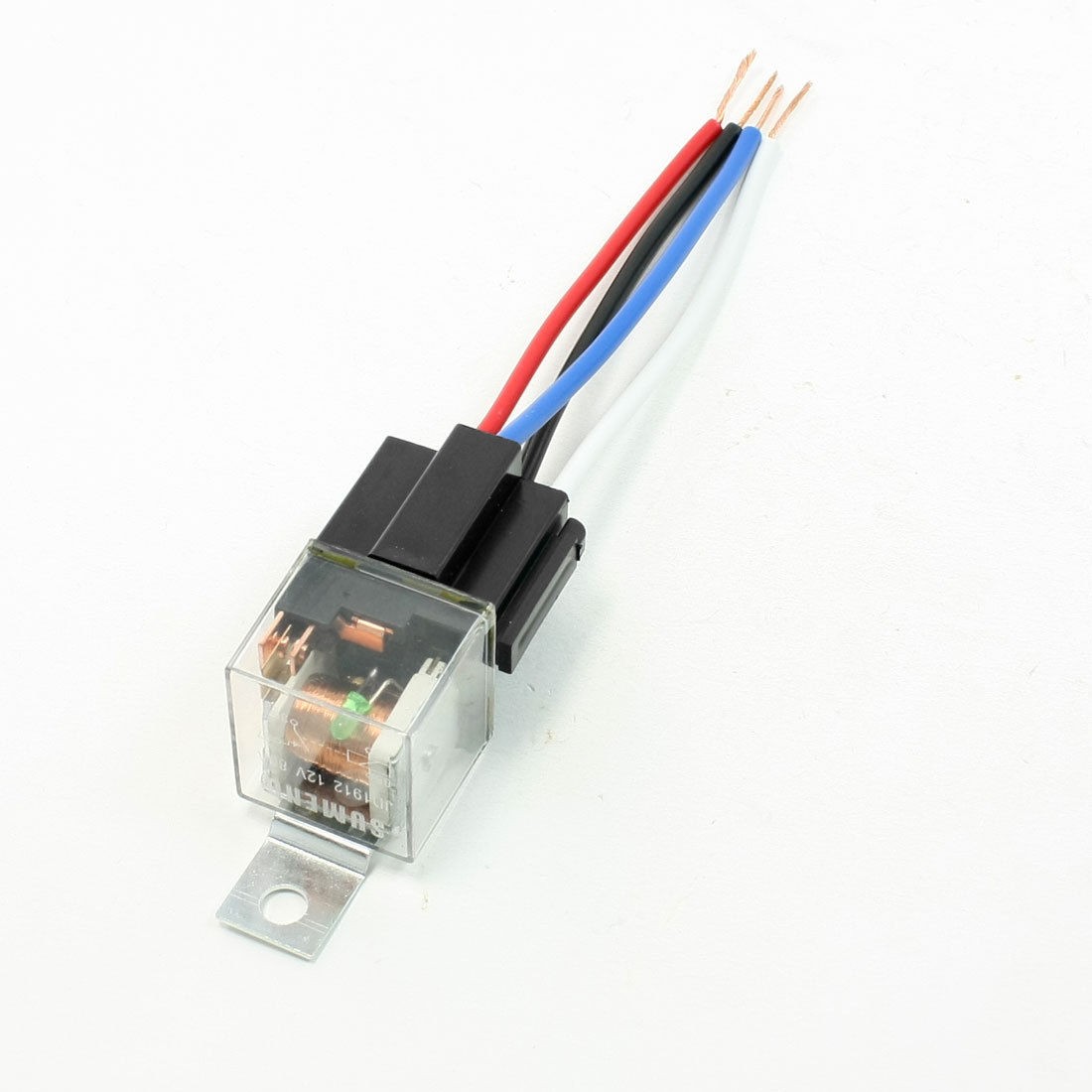 DC12V 80A 4 Pin Female Socket Green Indicator 1NC SPST JD1912 Car Relay 5 Pcs