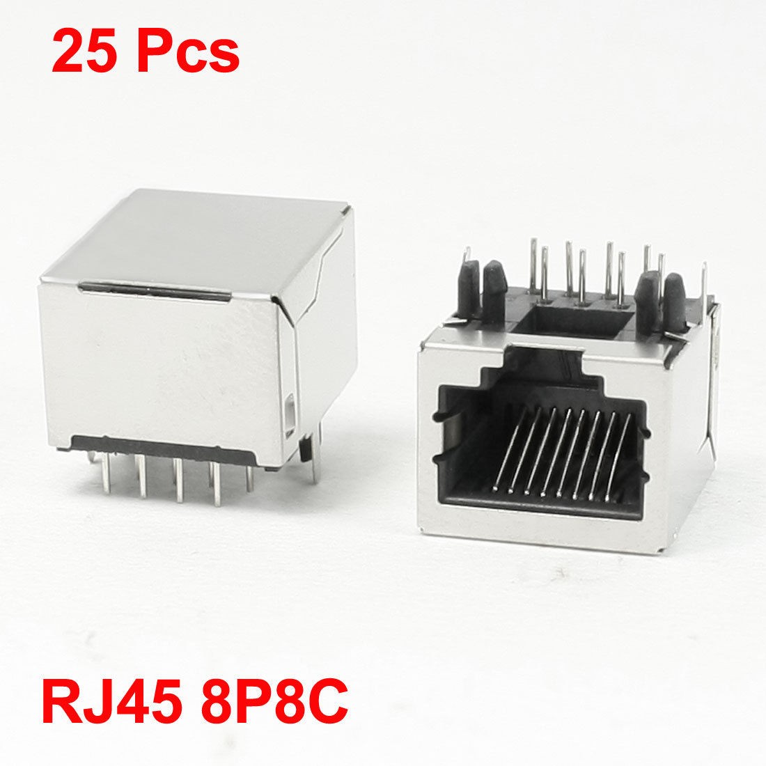 Right Angle Rear Pins 8P8C RJ45 Modular Network PCB Jack 25Pcs