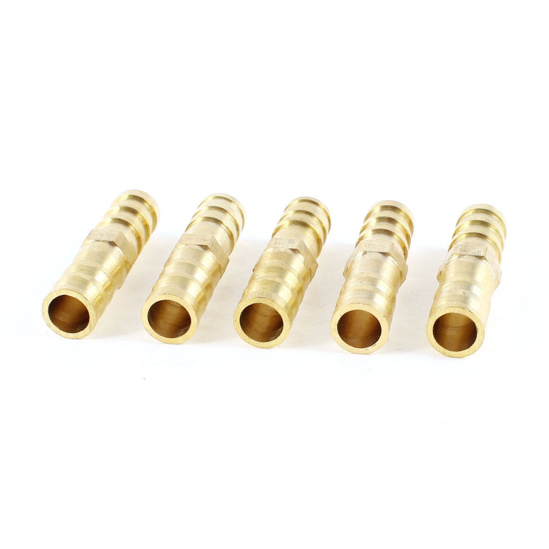 5 Pcs Pneumatic Air Hose Fitting 10mm Brass Straight Barb Adapter Coupling