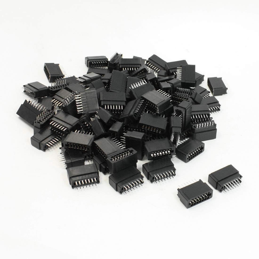 100 Pcs 2 54mm Pitch Computer Parts IDC Connector Pin Headers 14 Pins